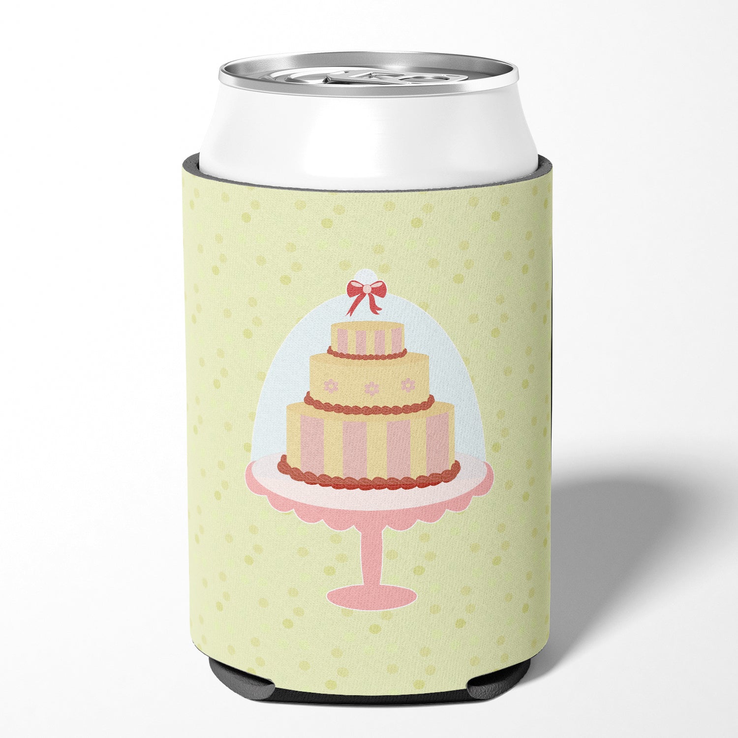 Decorated Cake on Green Can or Bottle Hugger BB7305CC  the-store.com.