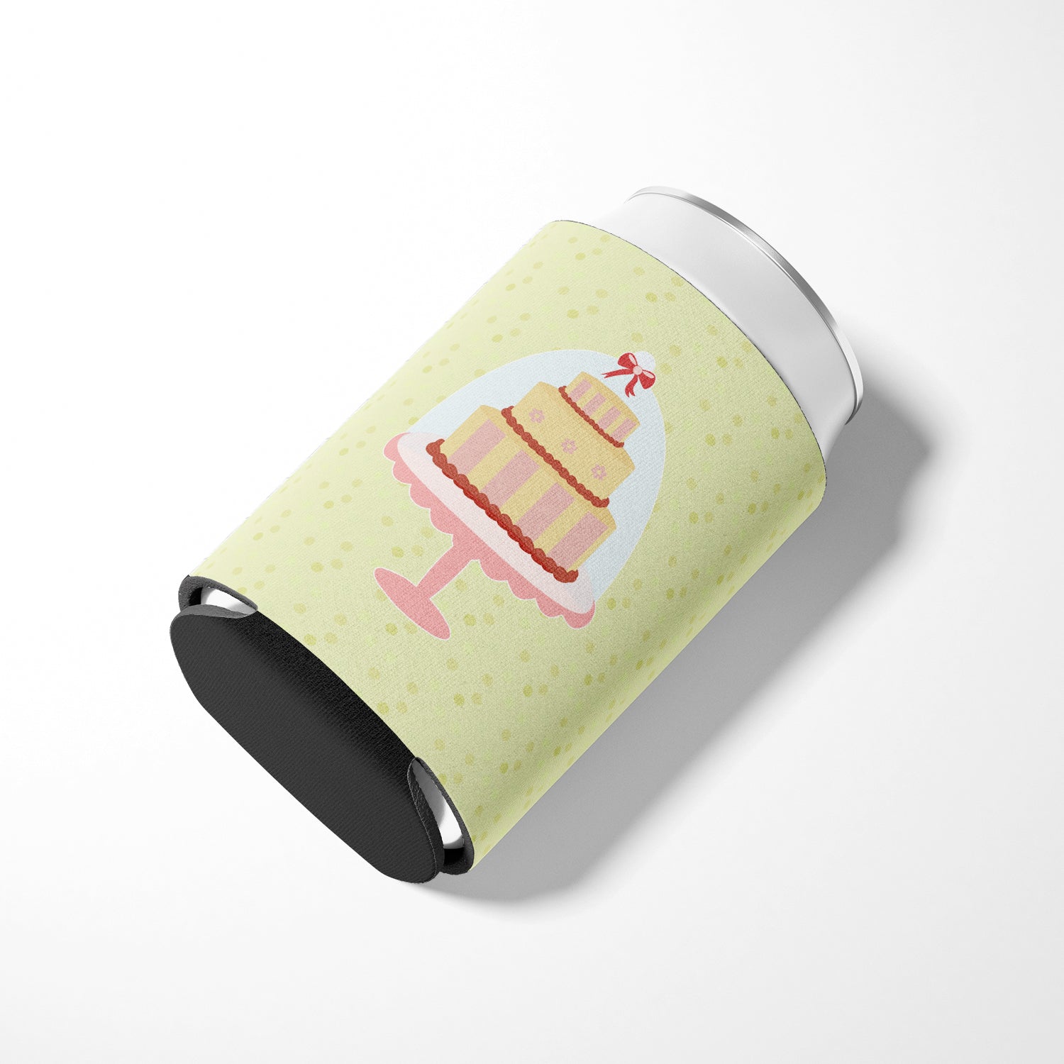 Decorated Cake on Green Can or Bottle Hugger BB7305CC