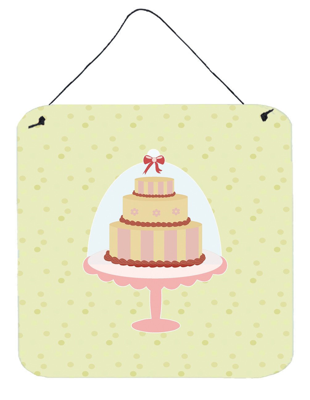 Decorated Cake on Green Wall or Door Hanging Prints BB7305DS66 by Caroline's Treasures