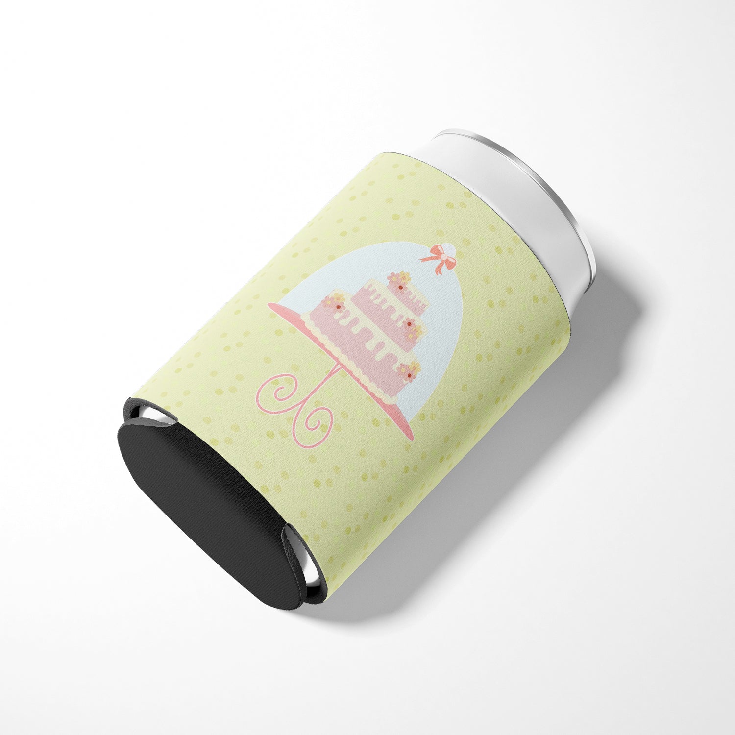 Decorated Cake on Green Can or Bottle Hugger BB7306CC