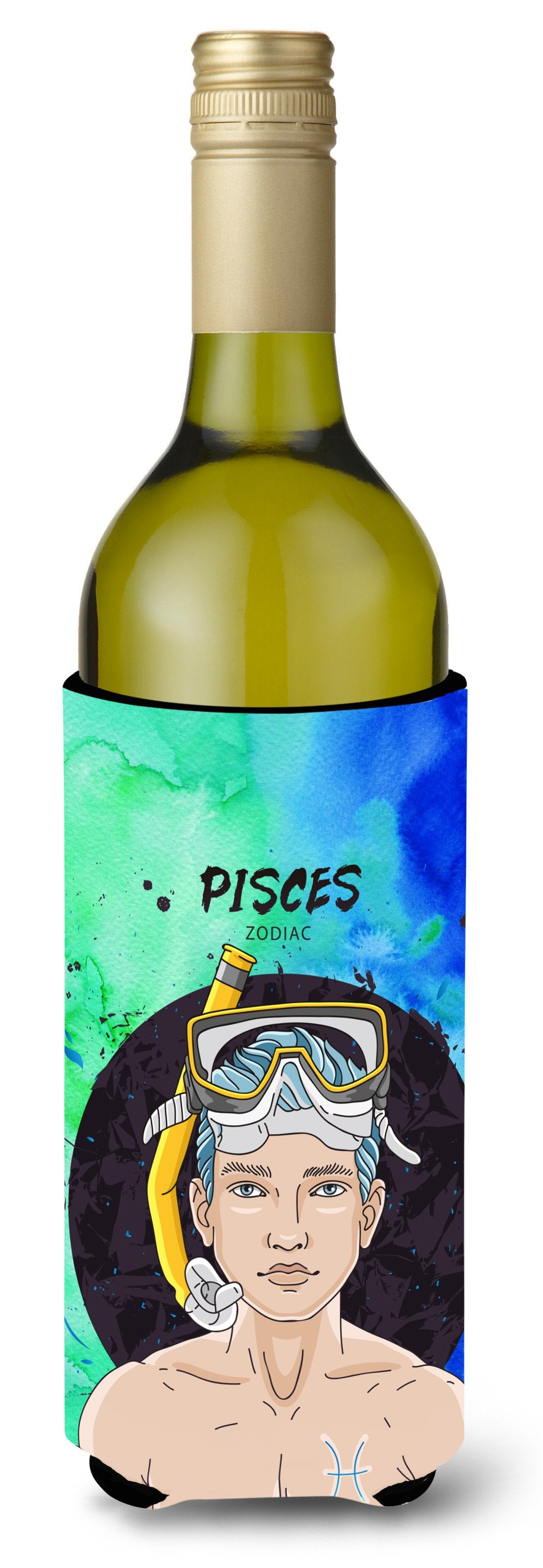 Pisces Zodiac Sign Wine Bottle Beverge Insulator Hugger BB7316LITERK by Caroline&#39;s Treasures