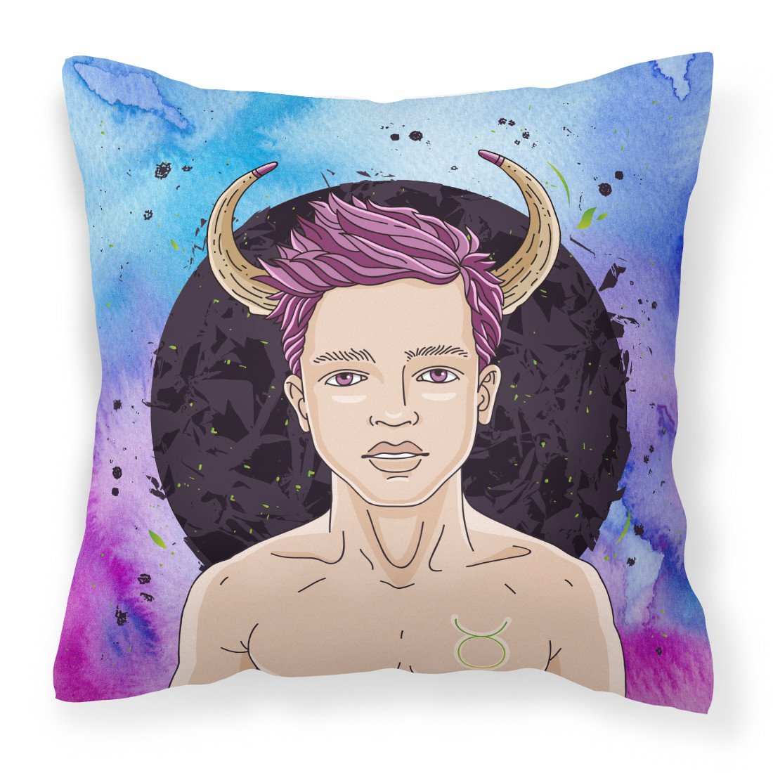 Taurus Zodiac Sign Fabric Decorative Pillow BB7318PW1818 by Caroline's Treasures