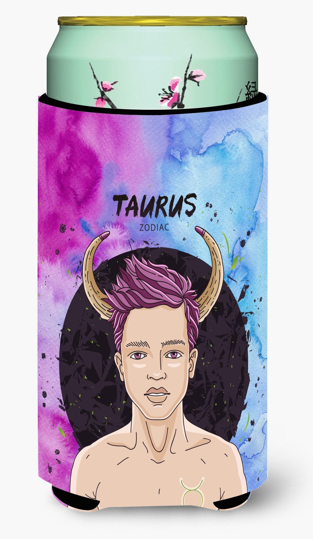 Taurus Zodiac Sign Tall Boy Beverage Insulator Hugger BB7318TBC by Caroline&#39;s Treasures