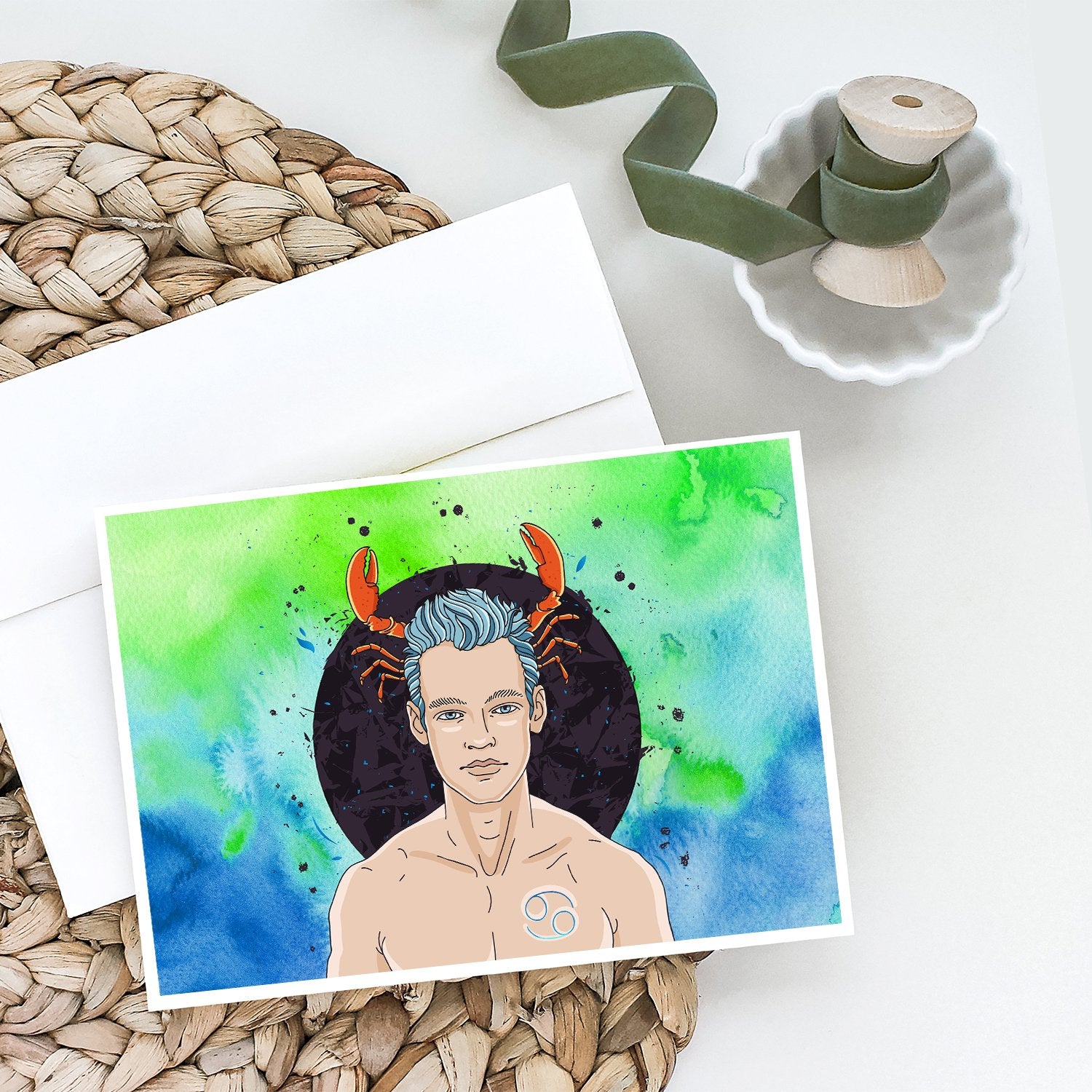 Buy this Cancer Zodiac Sign Greeting Cards and Envelopes Pack of 8