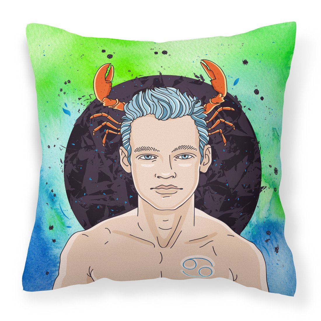 Cancer Zodiac Sign Fabric Decorative Pillow BB7320PW1818 by Caroline's Treasures
