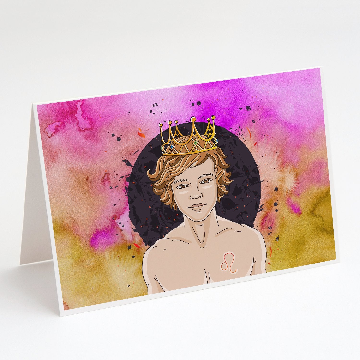 Buy this Leo Zodiac Sign Greeting Cards and Envelopes Pack of 8