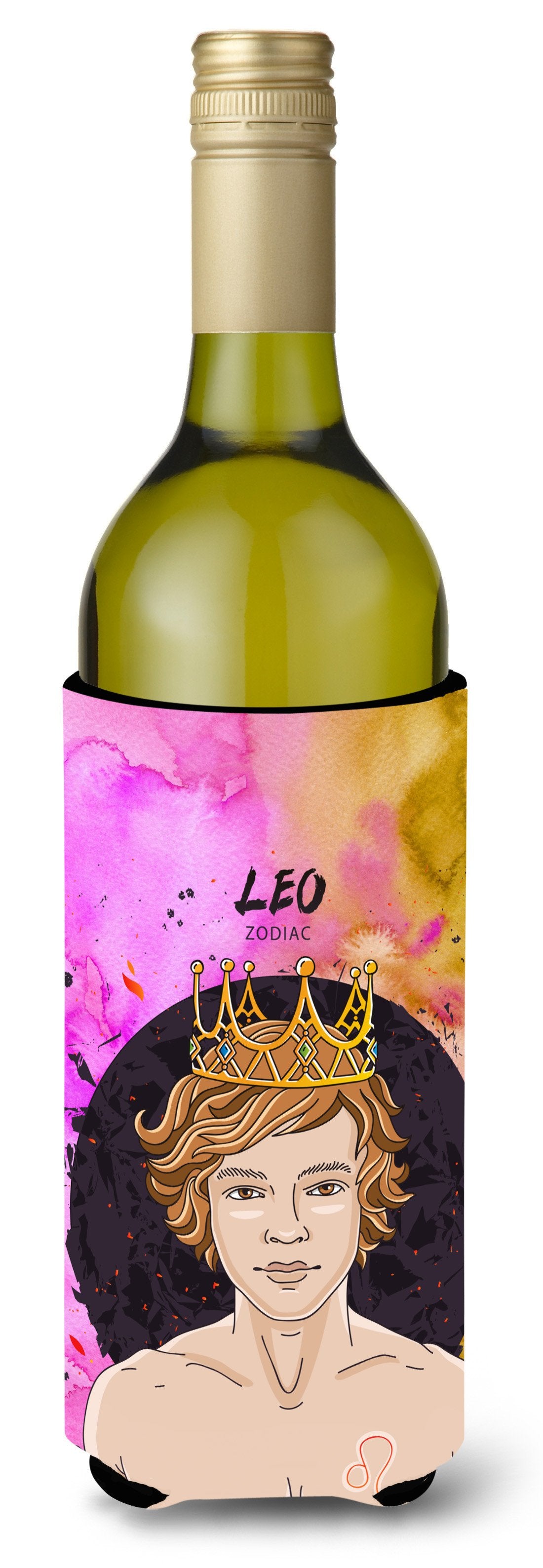Leo Zodiac Sign Wine Bottle Beverge Insulator Hugger BB7321LITERK by Caroline&#39;s Treasures