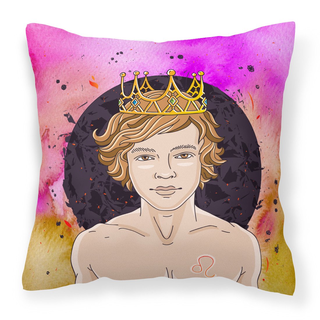 Leo Zodiac Sign Fabric Decorative Pillow BB7321PW1818 by Caroline's Treasures