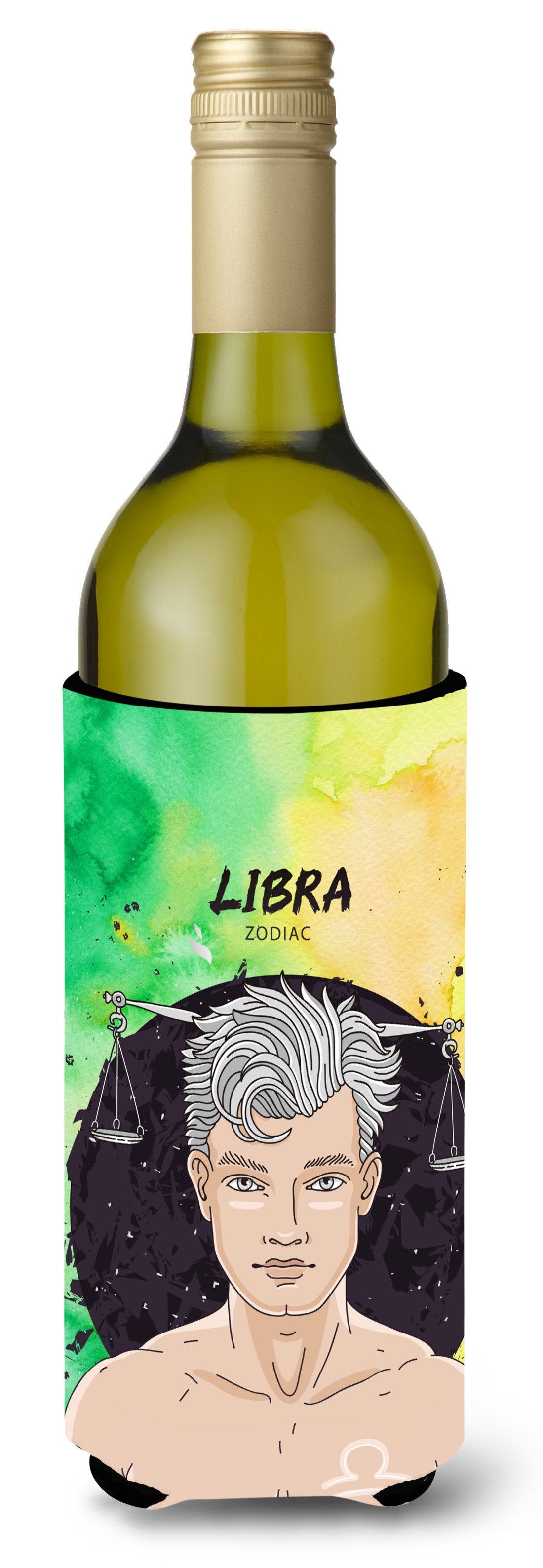 Libra Zodiac Sign Wine Bottle Beverge Insulator Hugger BB7323LITERK by Caroline&#39;s Treasures