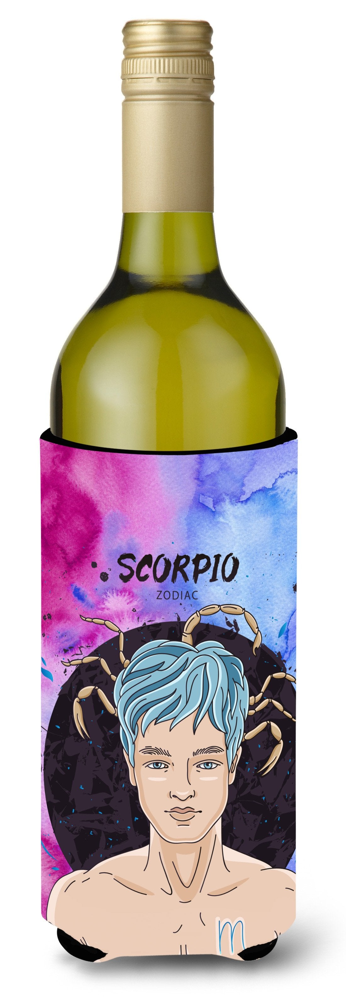 Scorpio Zodiac Sign Wine Bottle Beverge Insulator Hugger BB7324LITERK by Caroline&#39;s Treasures