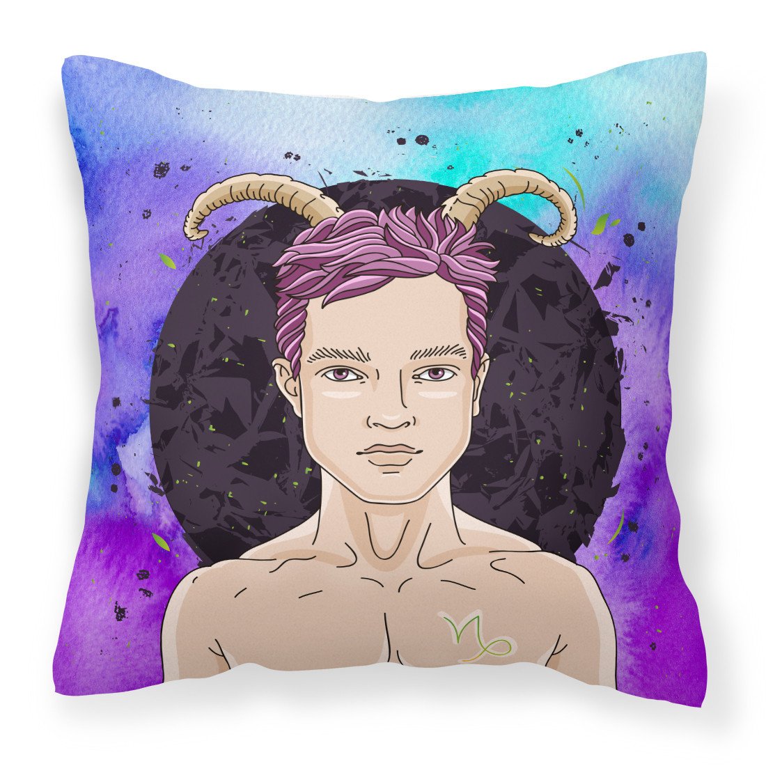 Capricorn Zodiac Sign Fabric Decorative Pillow BB7326PW1818 by Caroline&#39;s Treasures