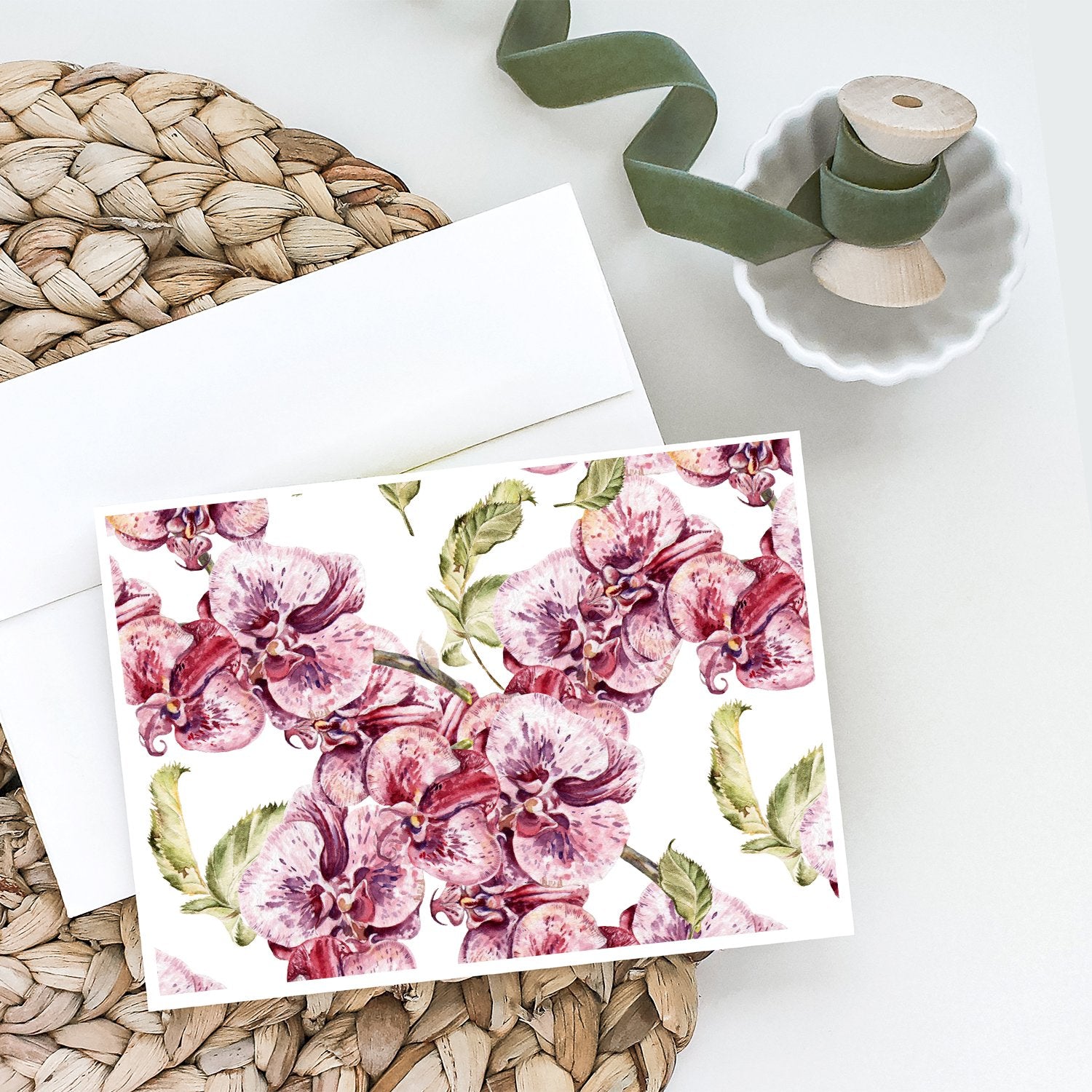 Buy this Orchids Greeting Cards and Envelopes Pack of 8