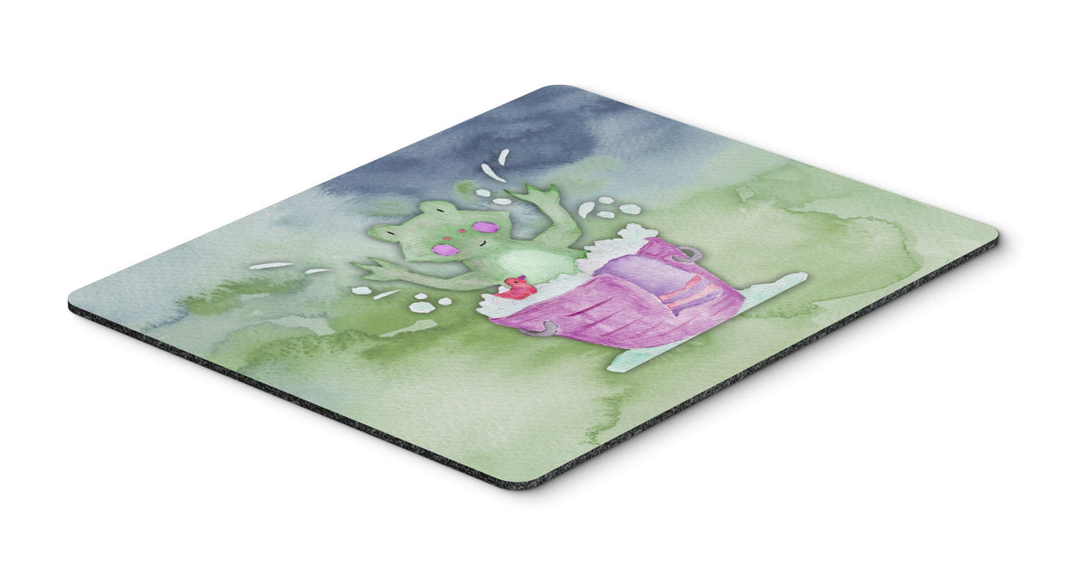 Frog Bathing Watercolor Mouse Pad, Hot Pad or Trivet BB7343MP by Caroline&#39;s Treasures