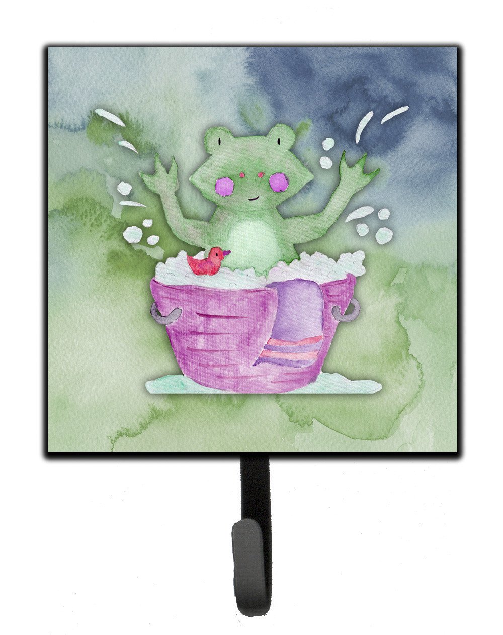 Frog Bathing Watercolor Leash or Key Holder BB7343SH4 by Caroline&#39;s Treasures