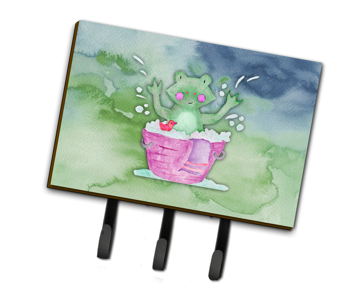 Frog Bathing Watercolor Leash or Key Holder BB7343TH68