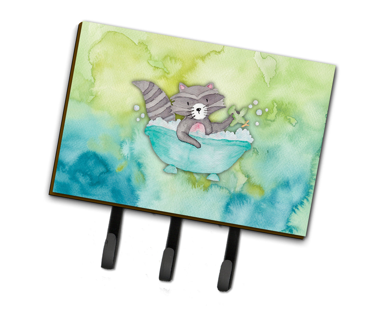 Raccoon Bathing Watercolor Leash or Key Holder BB7345TH68