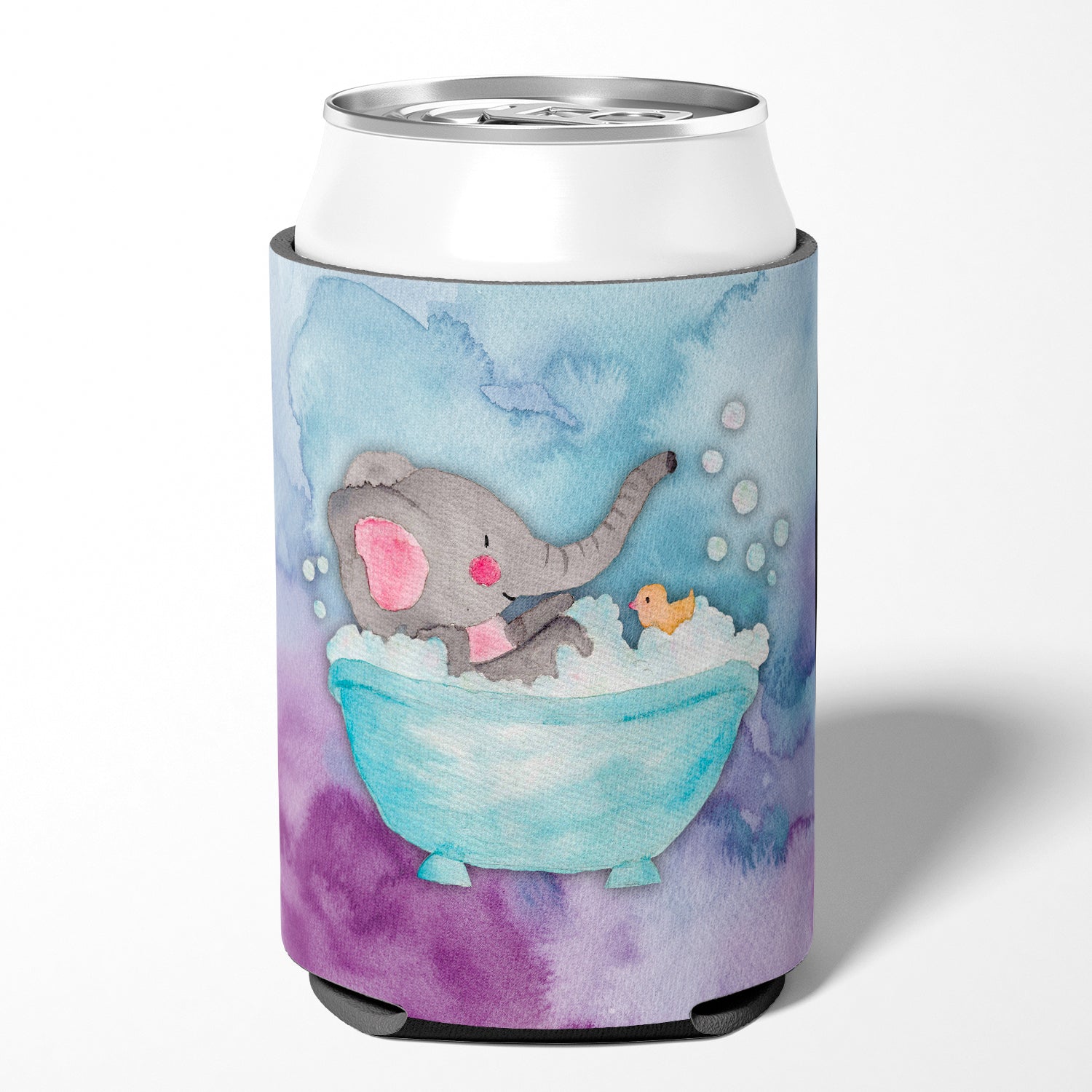 Elephant Bathing Watercolor Can or Bottle Hugger BB7346CC  the-store.com.