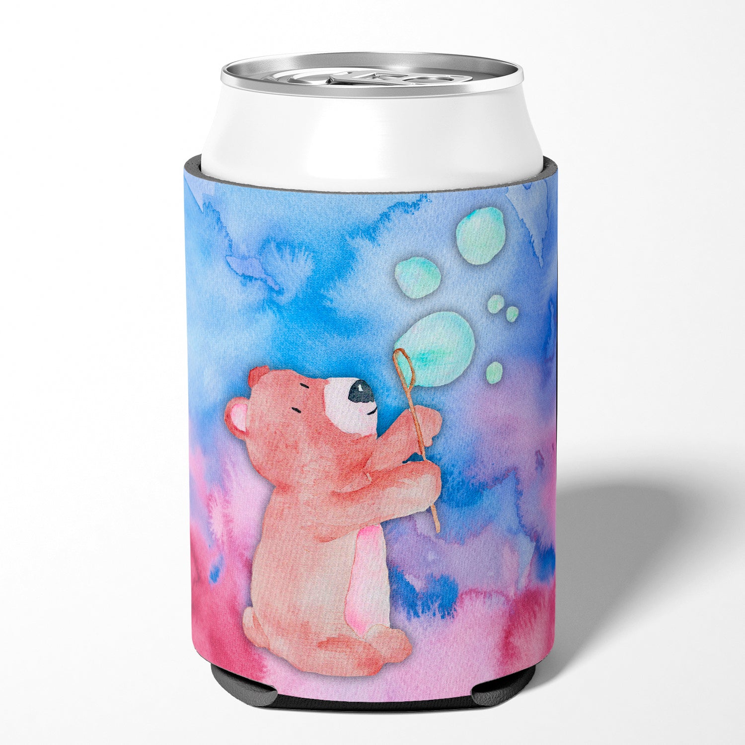 Bear and Bubbles Watercolor Can or Bottle Hugger BB7347CC  the-store.com.