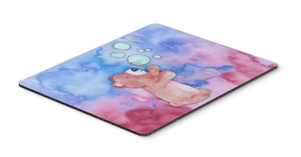 Bear and Bubbles Watercolor Mouse Pad, Hot Pad or Trivet BB7347MP by Caroline&#39;s Treasures
