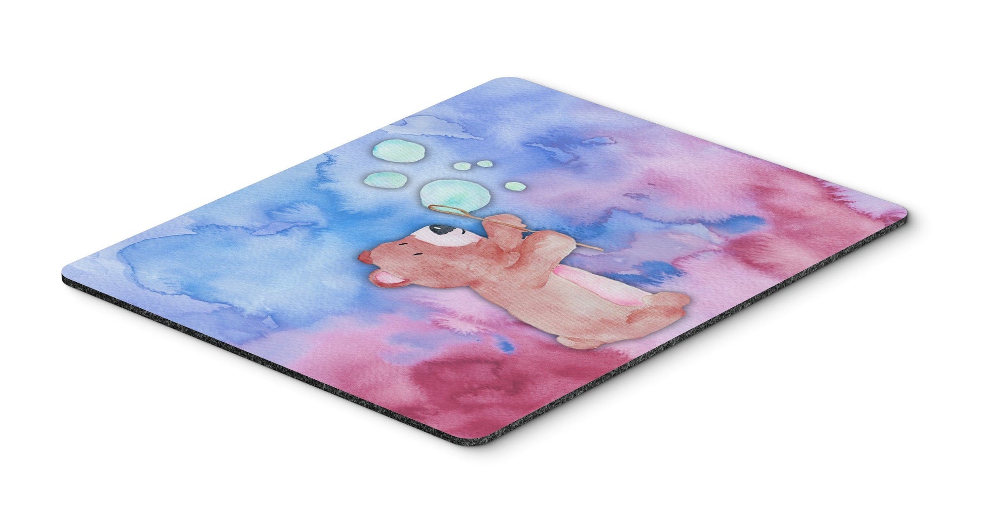 Bear and Bubbles Watercolor Mouse Pad, Hot Pad or Trivet BB7347MP by Caroline's Treasures