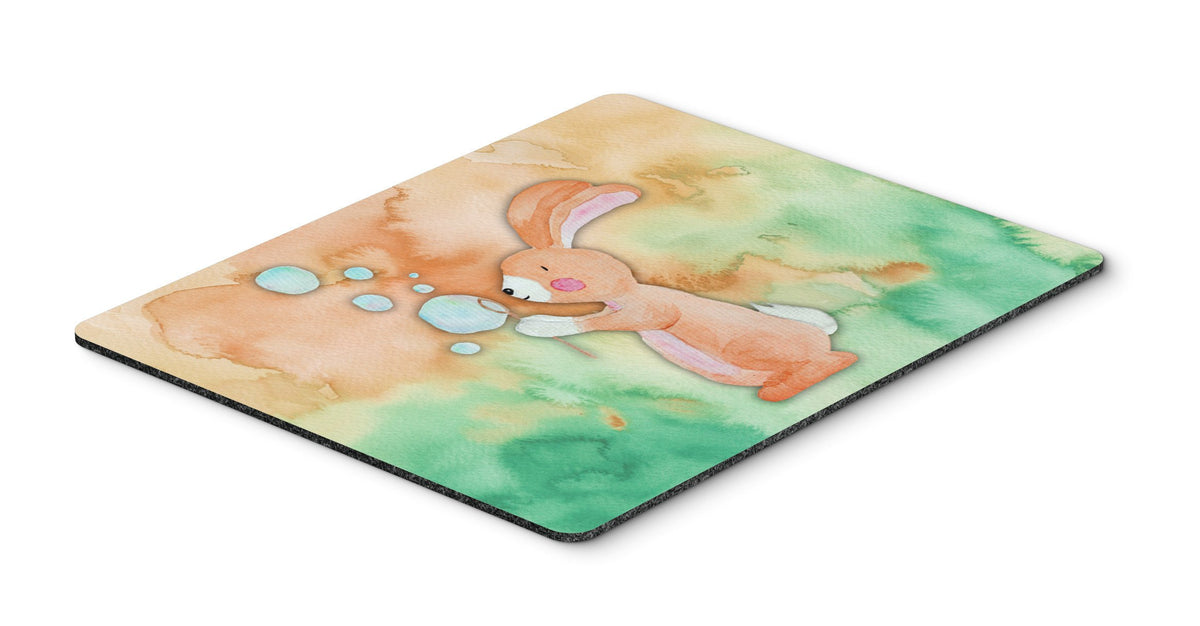 Rabbit and Bubbles Watercolor Mouse Pad, Hot Pad or Trivet BB7349MP by Caroline&#39;s Treasures