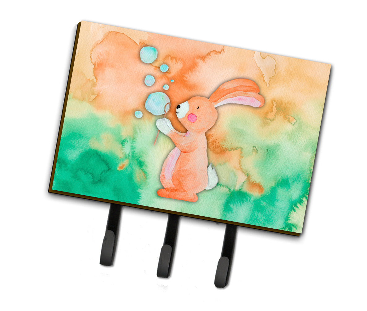 Rabbit and Bubbles Watercolor Leash or Key Holder BB7349TH68