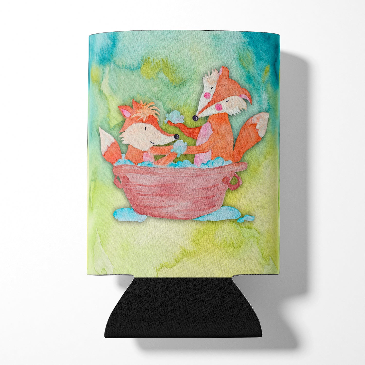 Foxes Bathing Watercolor Can or Bottle Hugger BB7350CC  the-store.com.