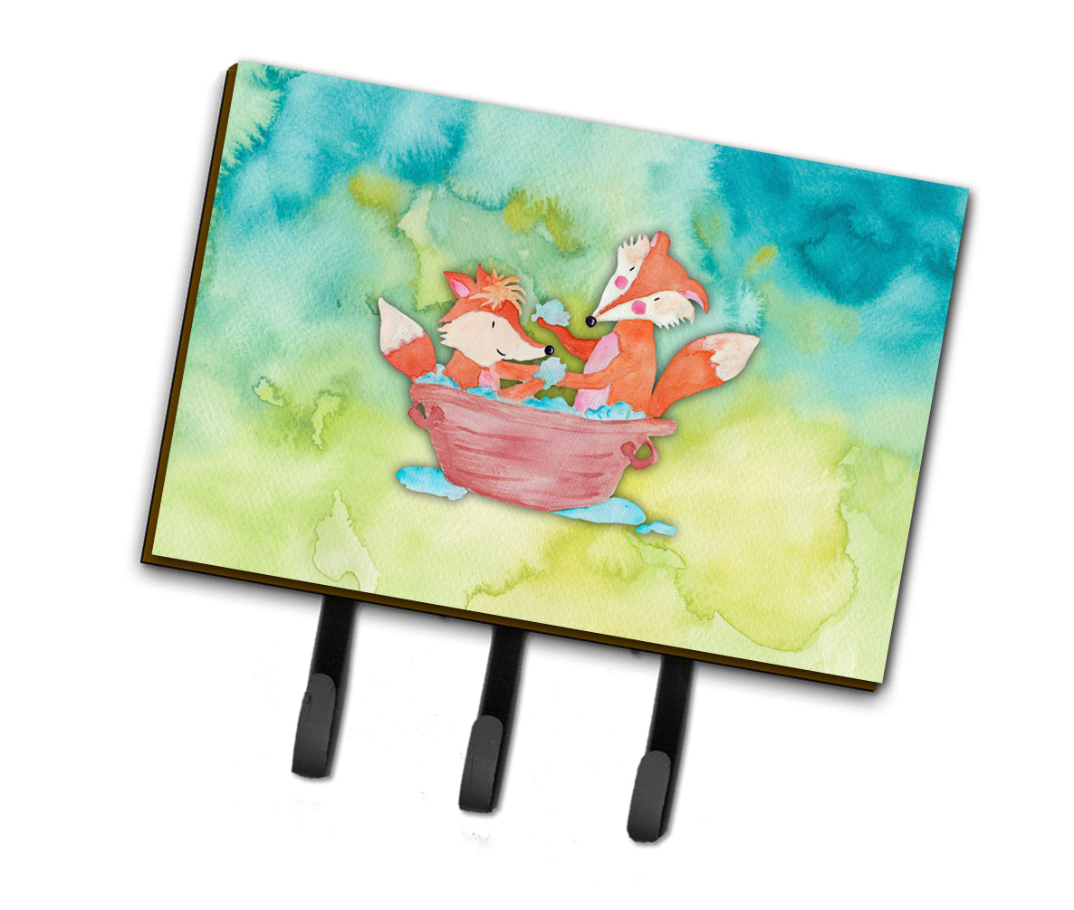 Foxes Bathing Watercolor Leash or Key Holder BB7350TH68  the-store.com.