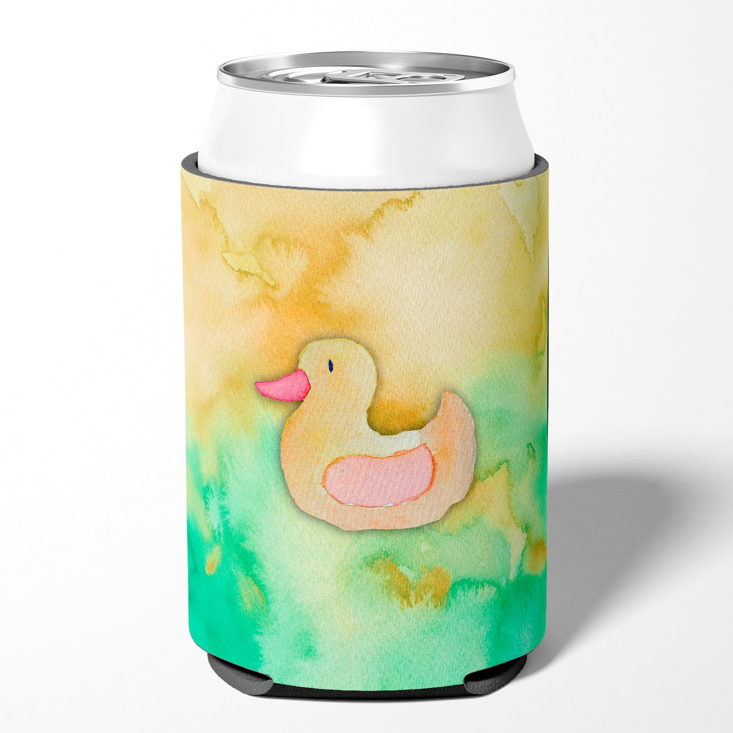 Rubber Duckie Watercolor Can or Bottle Hugger BB7351CC  the-store.com.