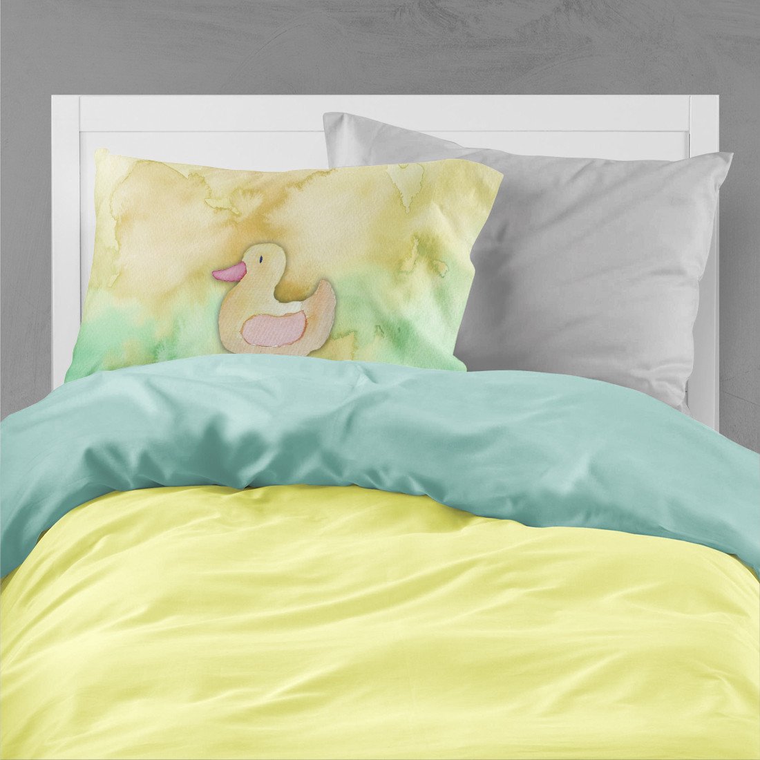 Rubber Duckie Watercolor Fabric Standard Pillowcase BB7351PILLOWCASE by Caroline's Treasures