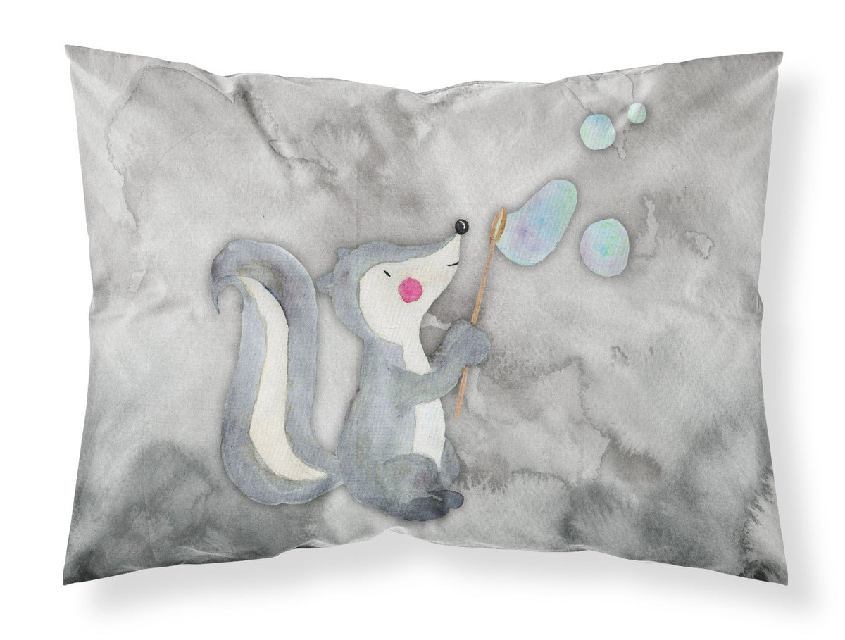 Skunk and Bubbles Watercolor Fabric Standard Pillowcase BB7352PILLOWCASE by Caroline&#39;s Treasures