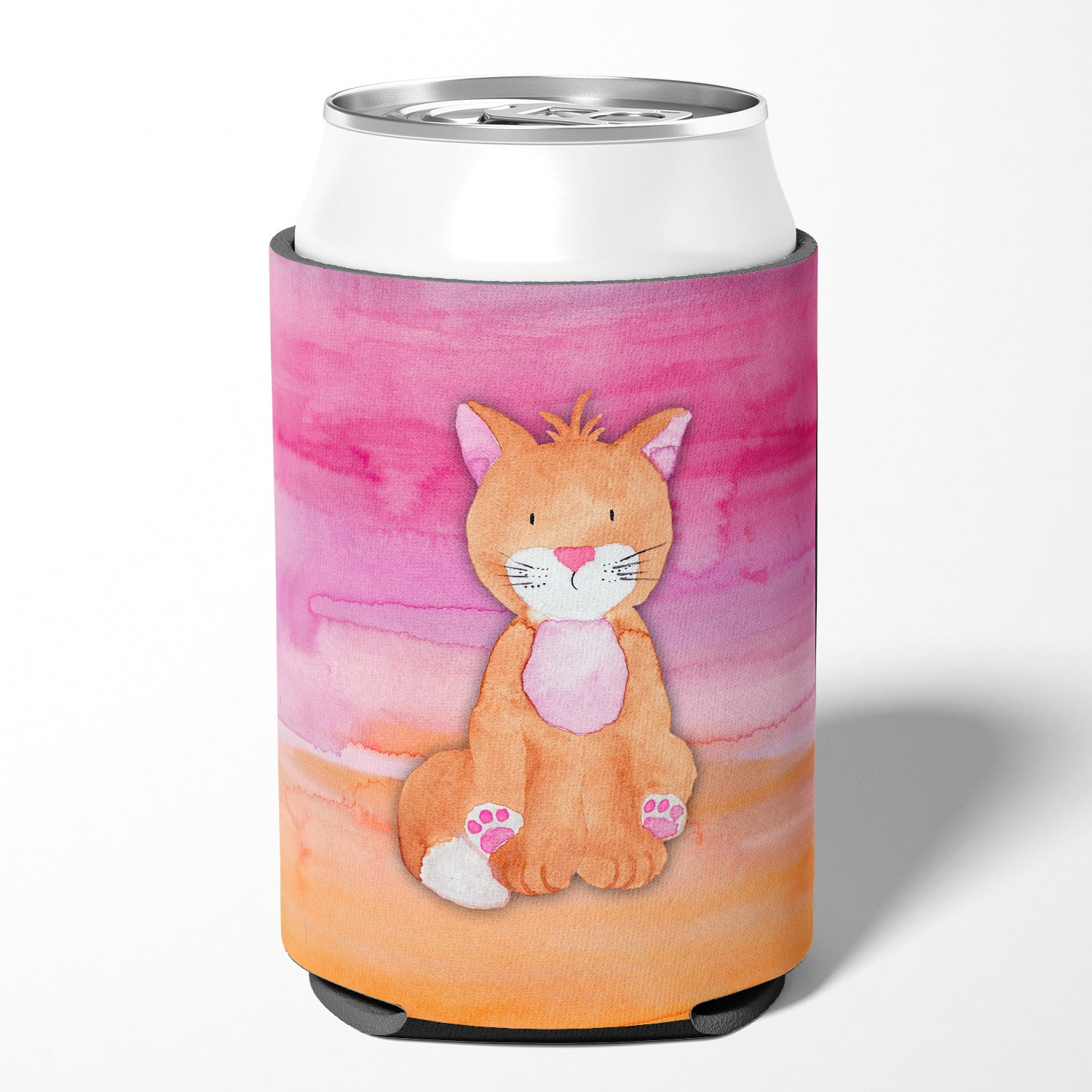 Orange Cat Watercolor Can or Bottle Hugger BB7354CC  the-store.com.