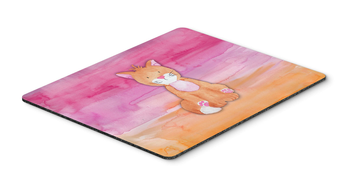 Orange Cat Watercolor Mouse Pad, Hot Pad or Trivet BB7354MP by Caroline&#39;s Treasures