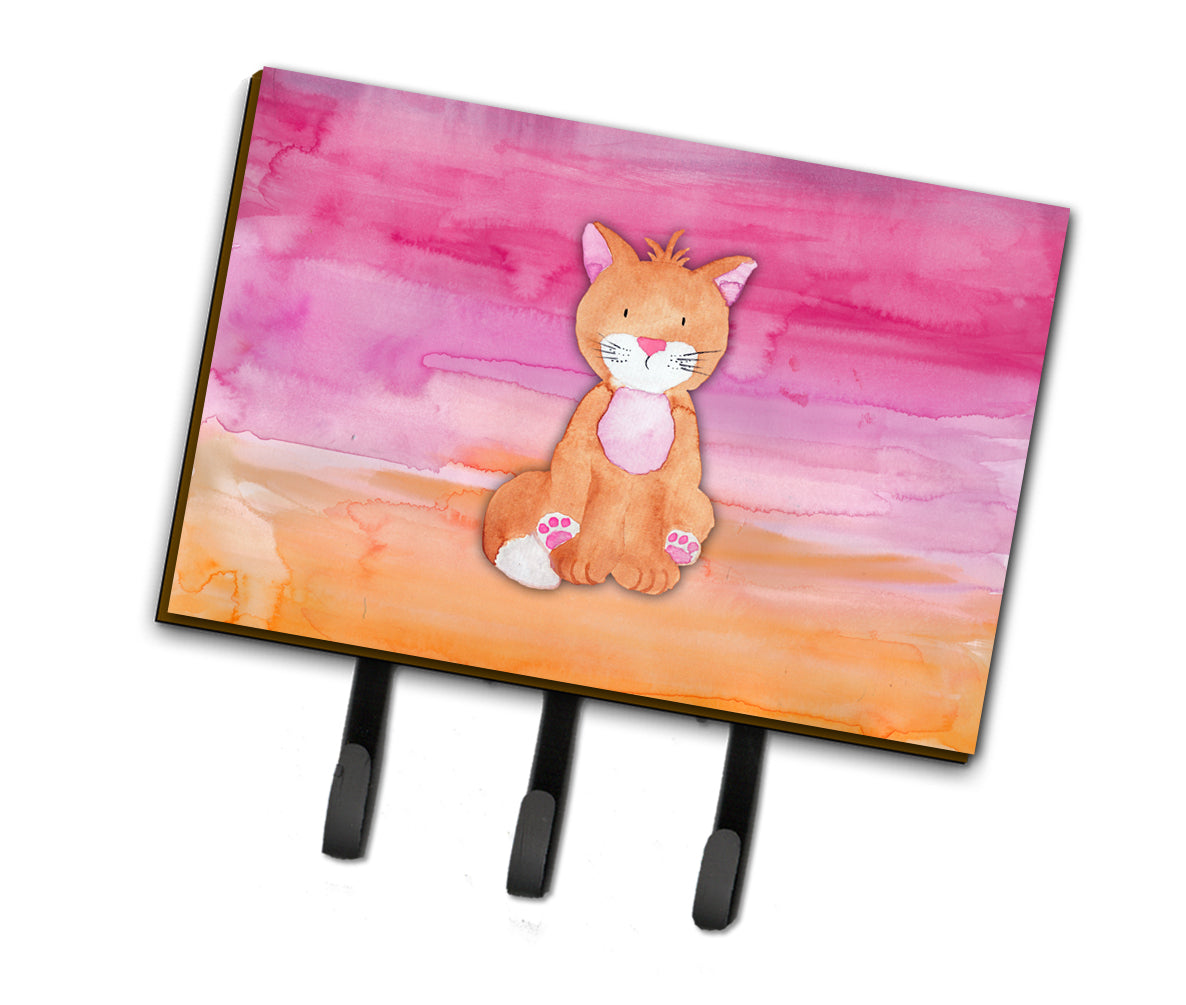 Orange Cat Watercolor Leash or Key Holder BB7354TH68  the-store.com.