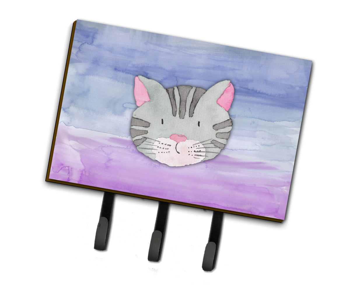 Cat Face Watercolor Leash or Key Holder BB7355TH68  the-store.com.