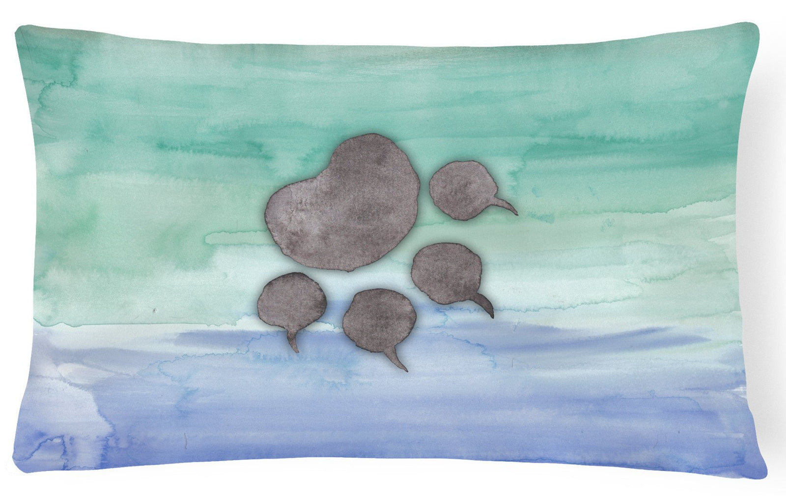 Cat Paw Watercolor Canvas Fabric Decorative Pillow BB7356PW1216 by Caroline's Treasures