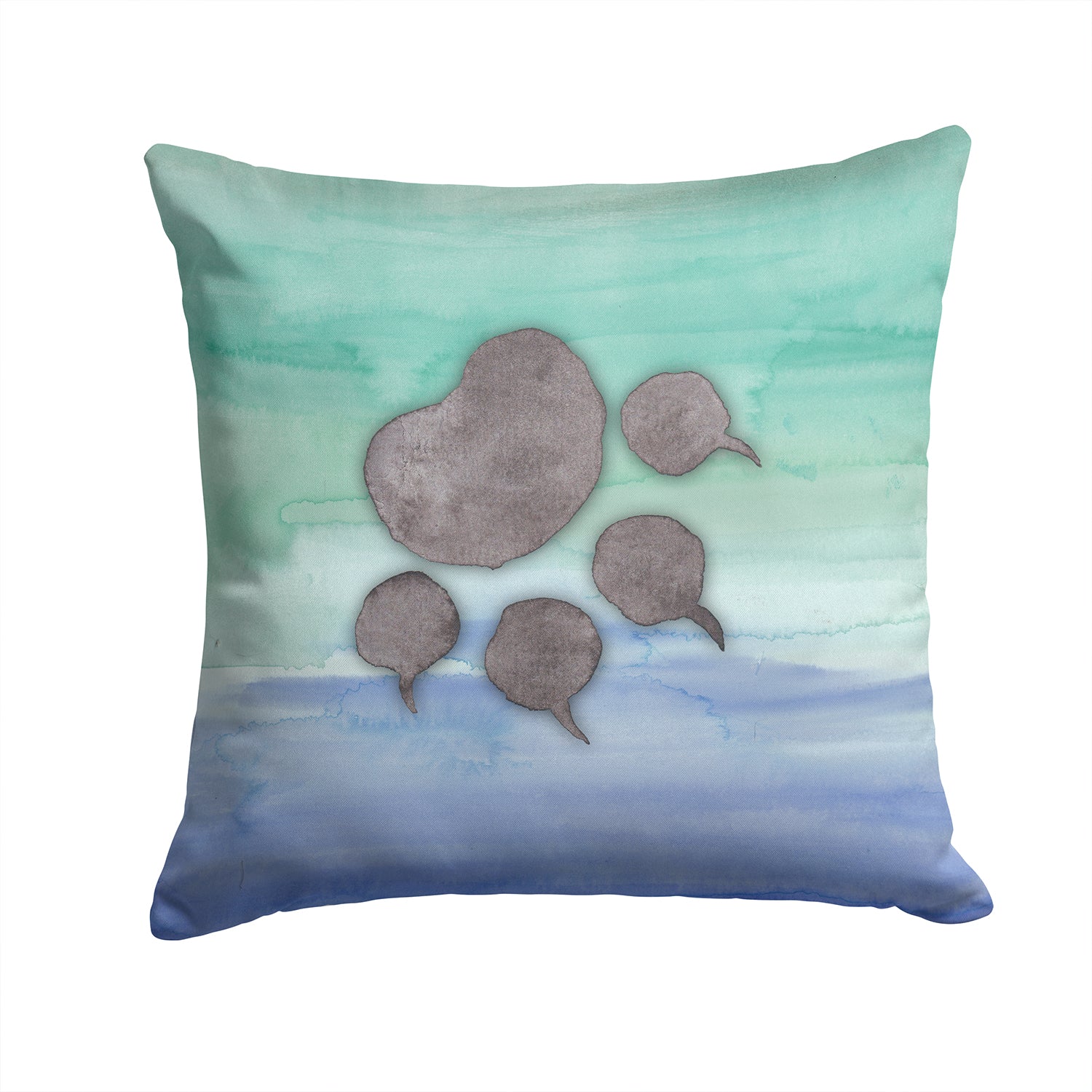 Cat Paw Watercolor Fabric Decorative Pillow BB7356PW1414 - the-store.com