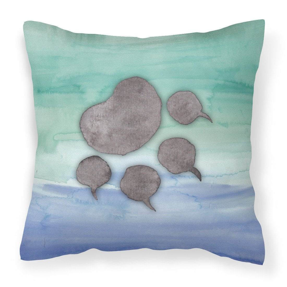 Cat Paw Watercolor Fabric Decorative Pillow BB7356PW1818 by Caroline&#39;s Treasures