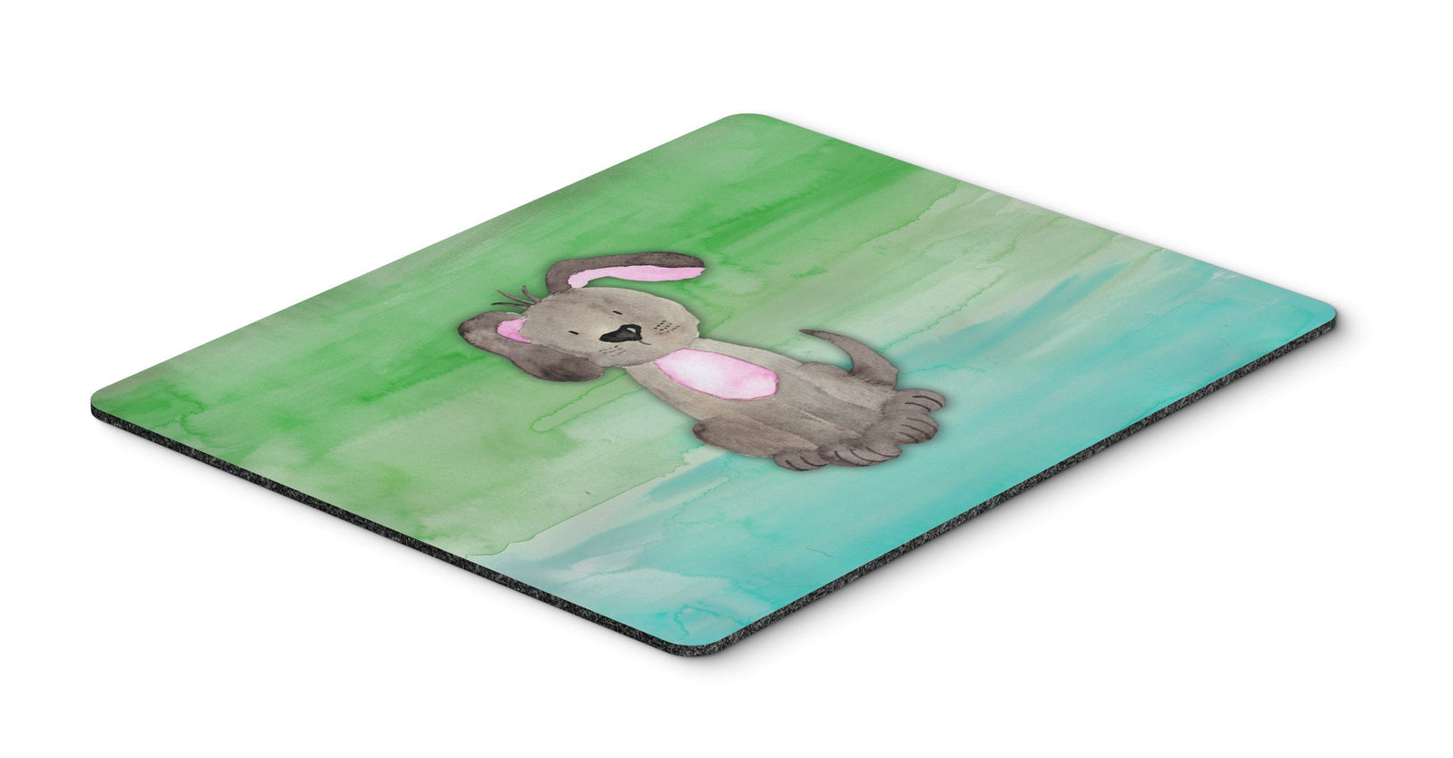 Dog Teal and Green Watercolor Mouse Pad, Hot Pad or Trivet BB7357MP by Caroline's Treasures