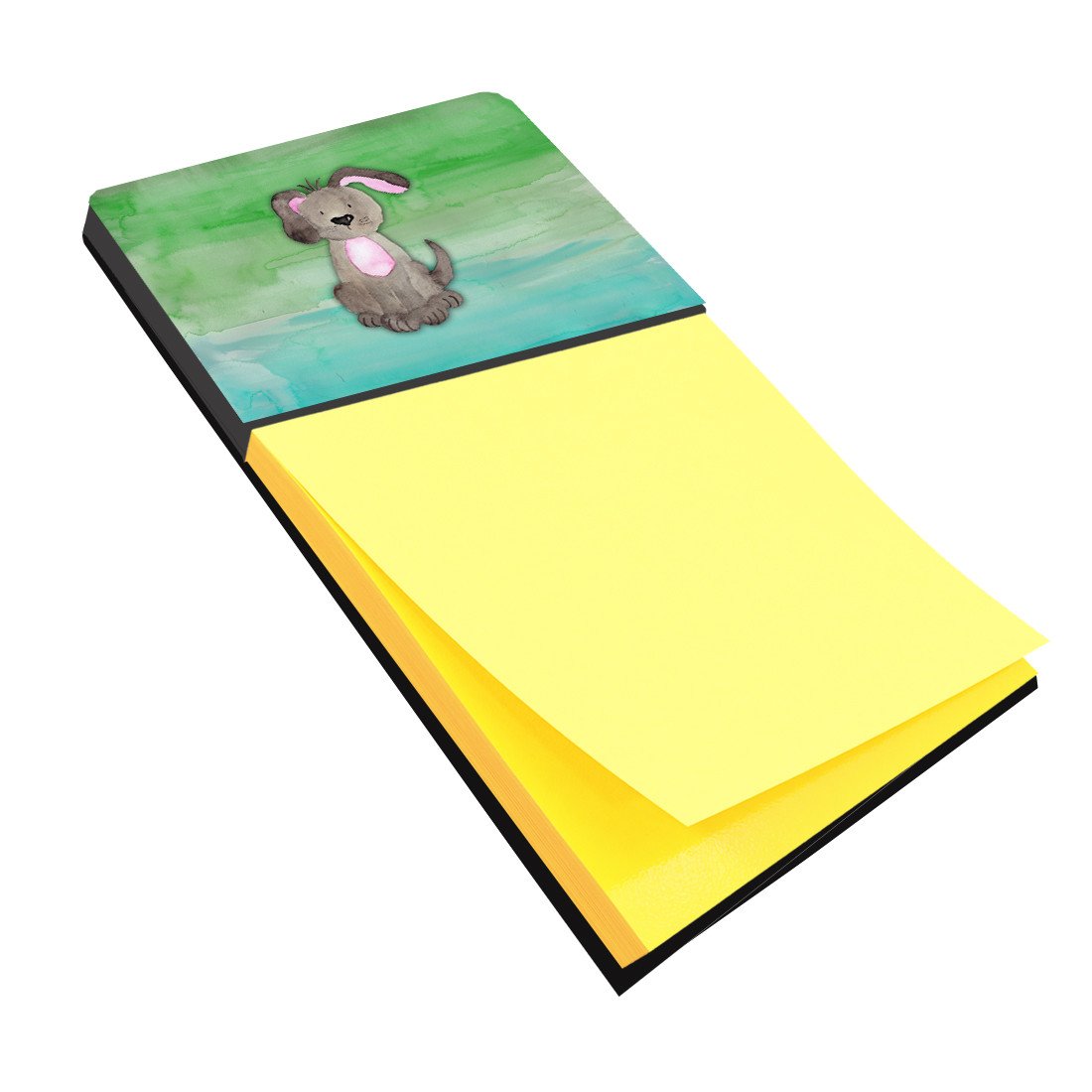 Dog Teal and Green Watercolor Sticky Note Holder BB7357SN by Caroline&#39;s Treasures