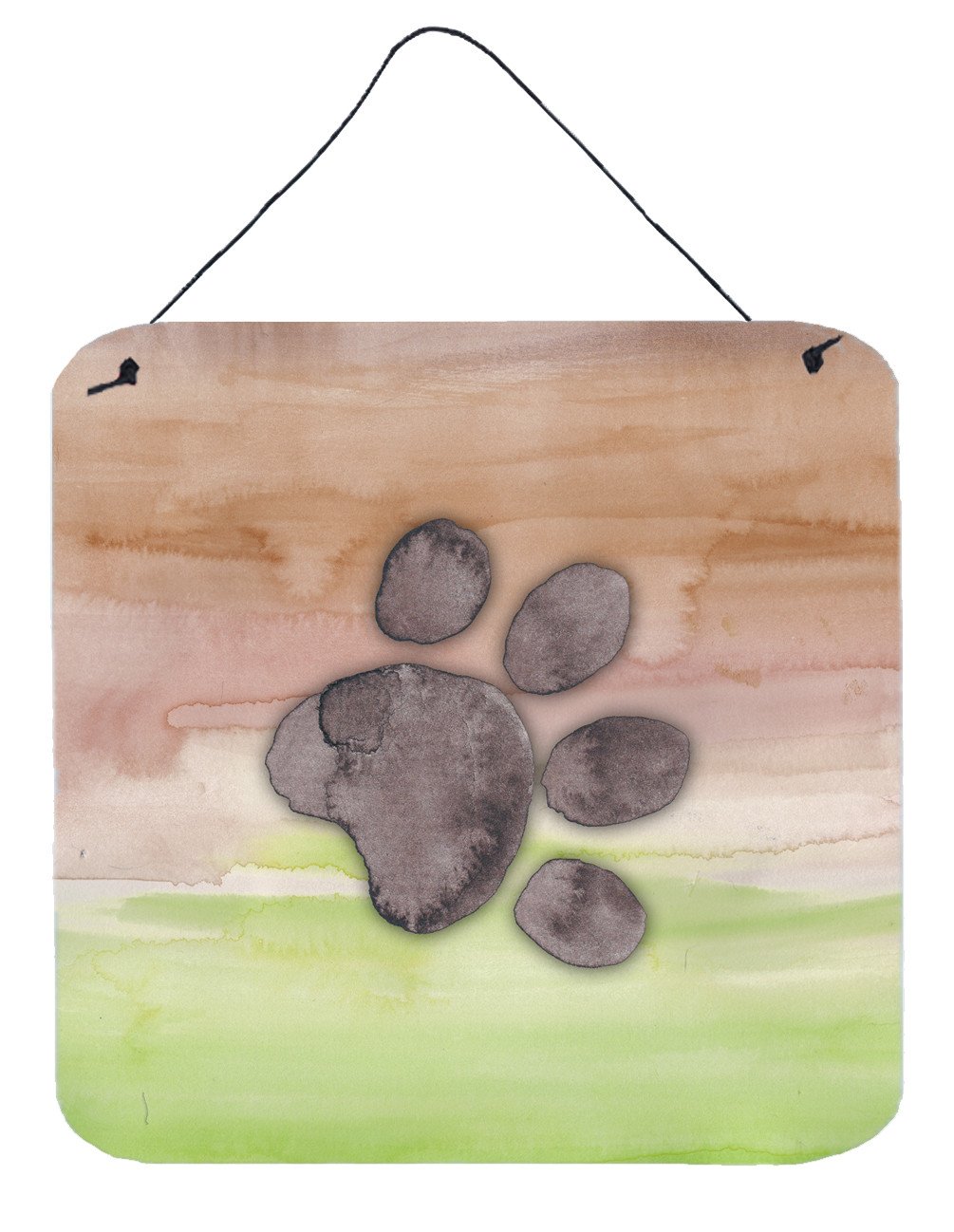 Dog Paw Watercolor Wall or Door Hanging Prints BB7359DS66 by Caroline's Treasures