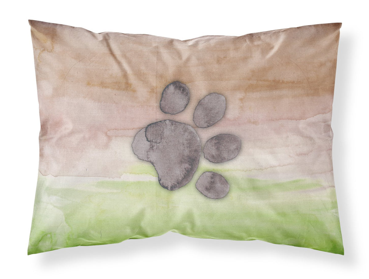Dog Paw Watercolor Fabric Standard Pillowcase BB7359PILLOWCASE by Caroline&#39;s Treasures