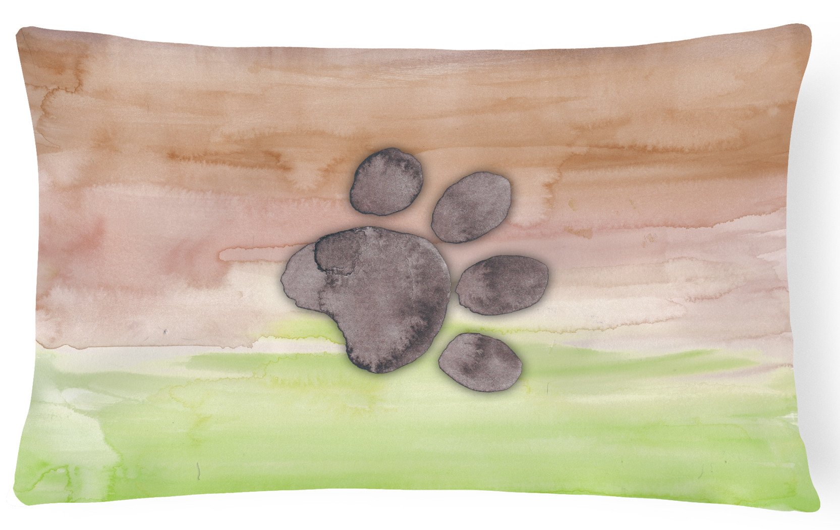 Dog Paw Watercolor Canvas Fabric Decorative Pillow BB7359PW1216 by Caroline's Treasures