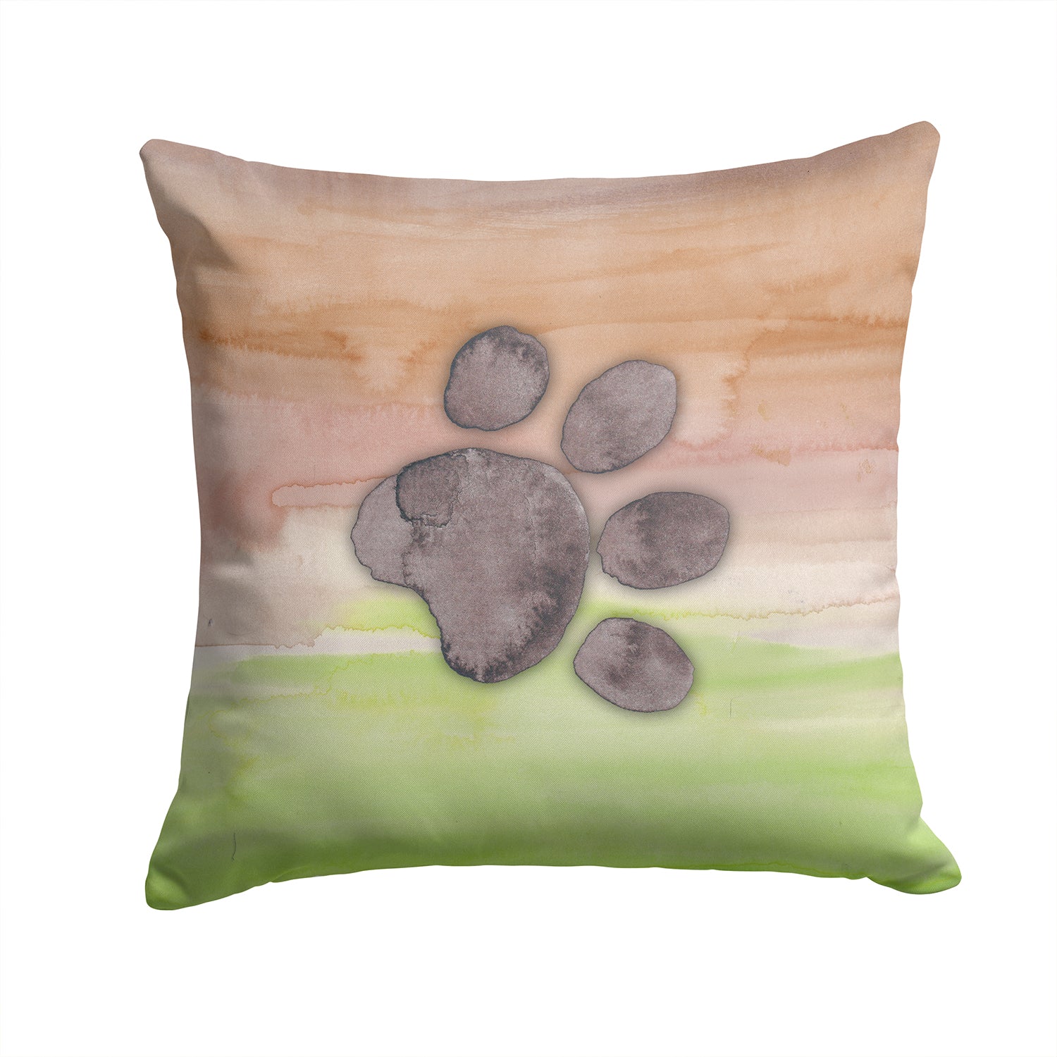 Dog Paw Watercolor Fabric Decorative Pillow BB7359PW1414 - the-store.com