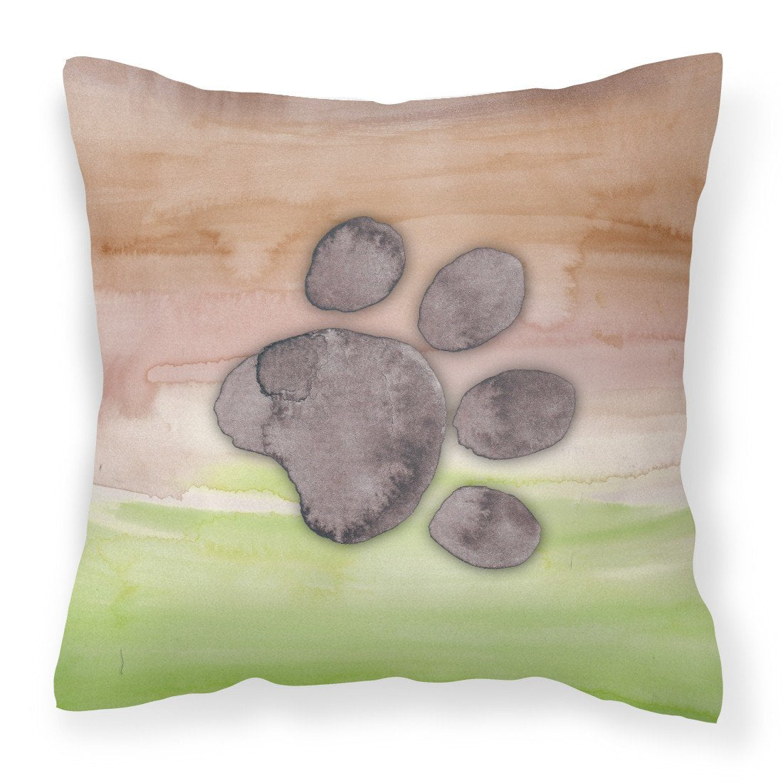 Dog Paw Watercolor Fabric Decorative Pillow BB7359PW1818 by Caroline's Treasures