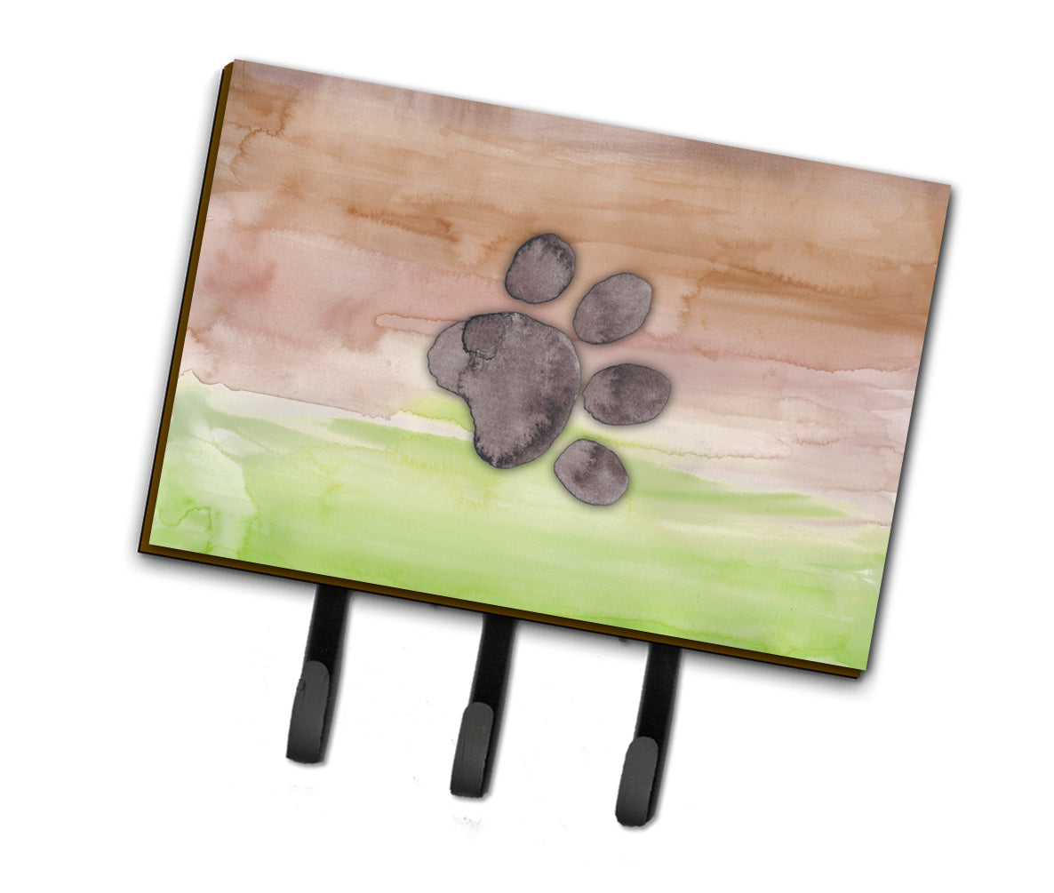 Dog Paw Watercolor Leash or Key Holder BB7359TH68