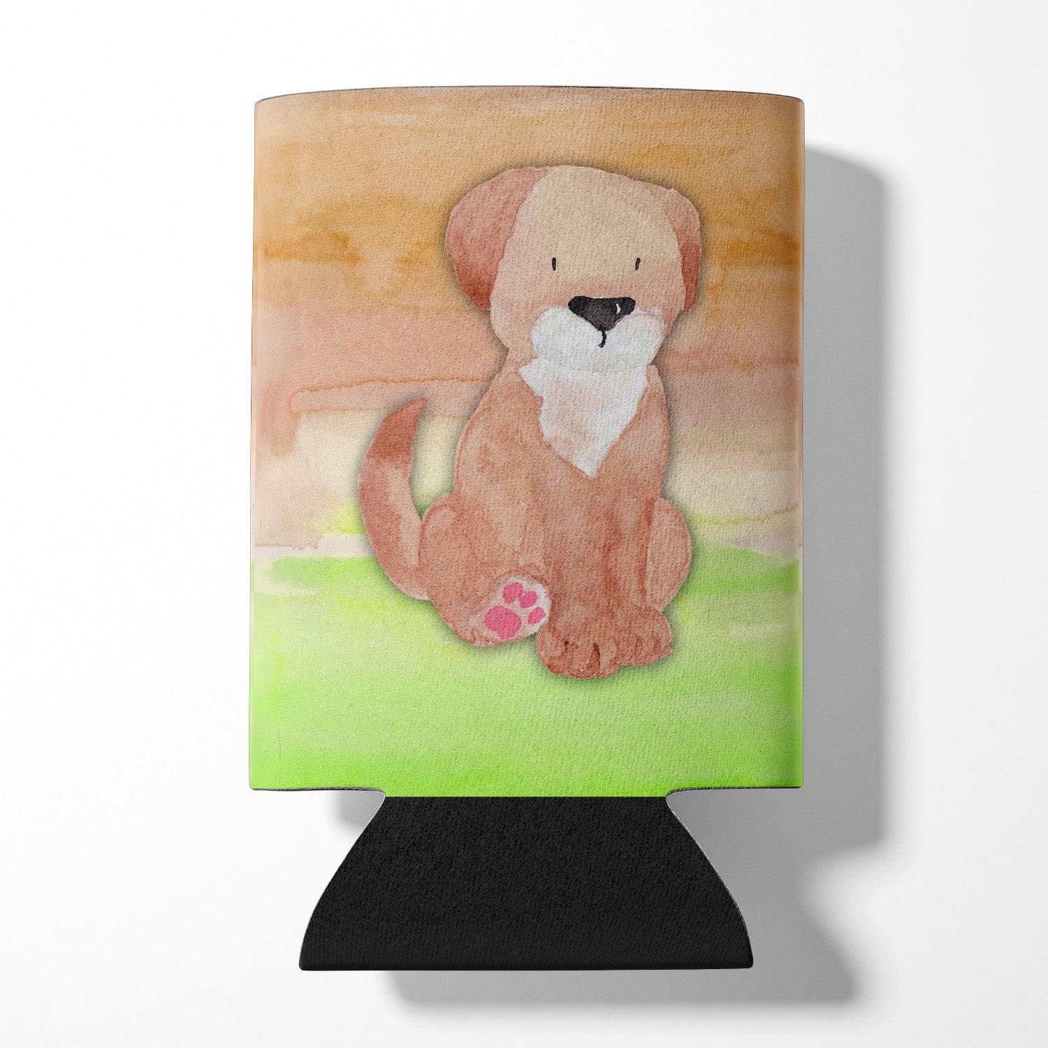 Dog Green and Brown Watercolor Can or Bottle Hugger BB7360CC  the-store.com.
