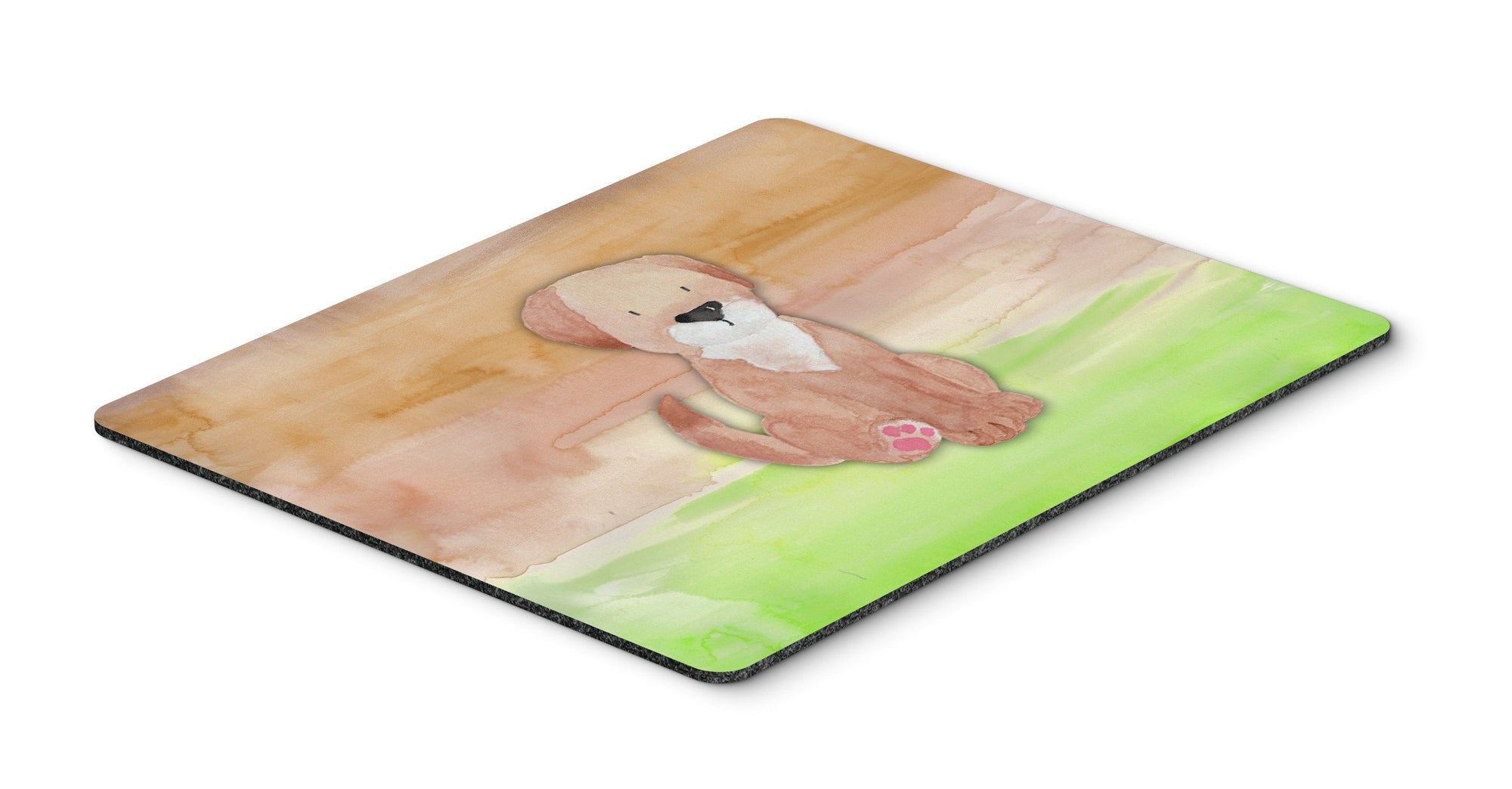 Dog Green and Brown Watercolor Mouse Pad, Hot Pad or Trivet BB7360MP by Caroline's Treasures