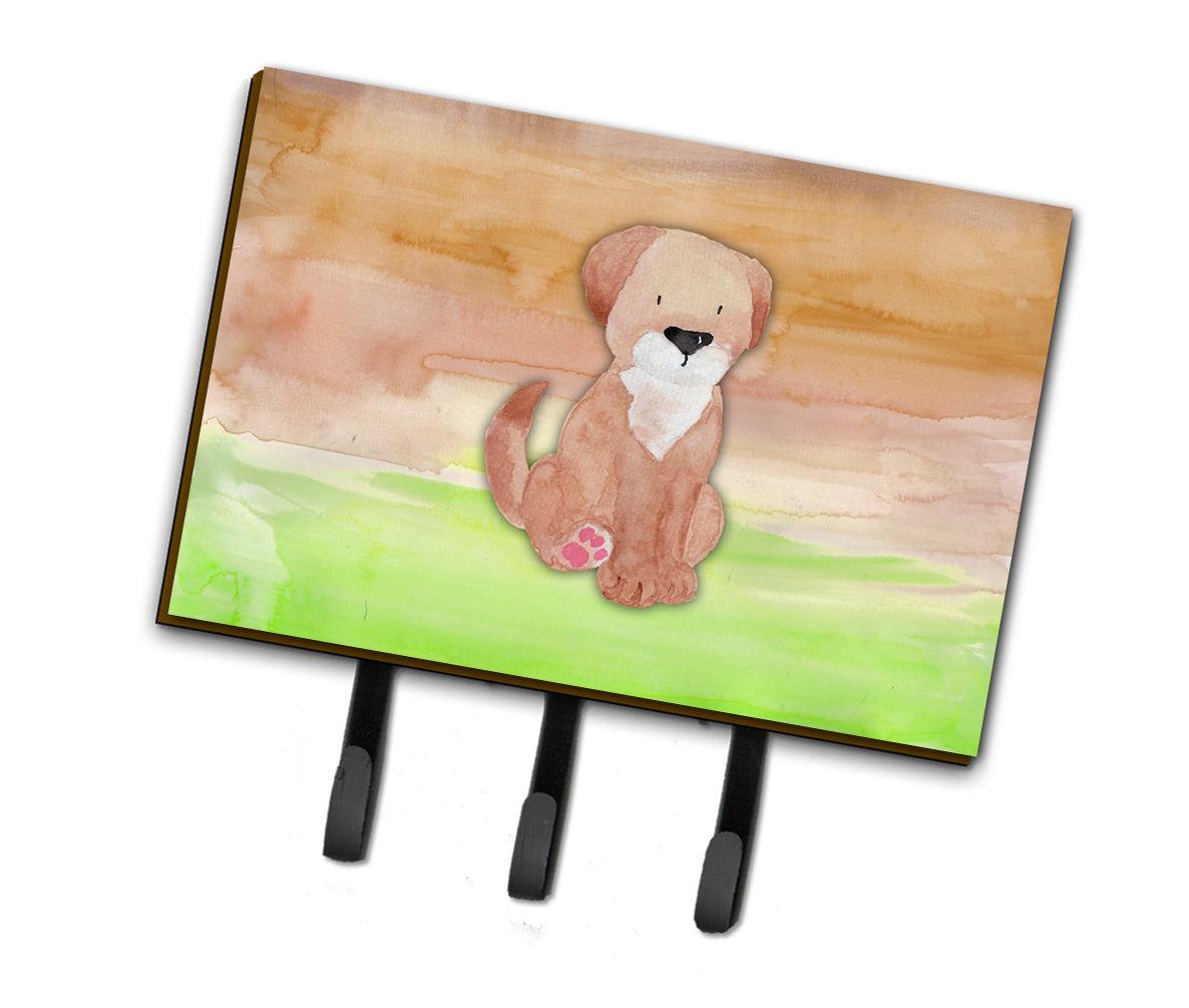 Dog Green and Brown Watercolor Leash or Key Holder BB7360TH68  the-store.com.