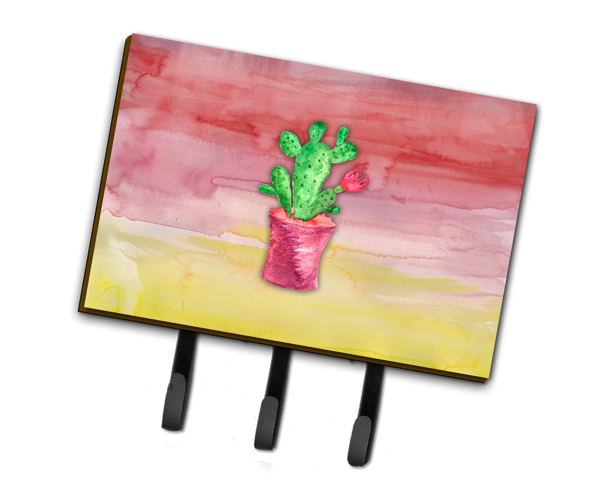 Flowering Cactus Watercolor Leash or Key Holder BB7361TH68